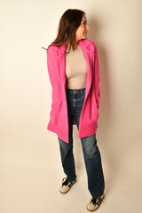 FUSHIA KISS OPEN SWEATER COAT
