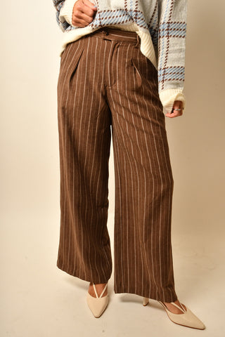 ALMA PINSTRIPE WIDE LEG PANT