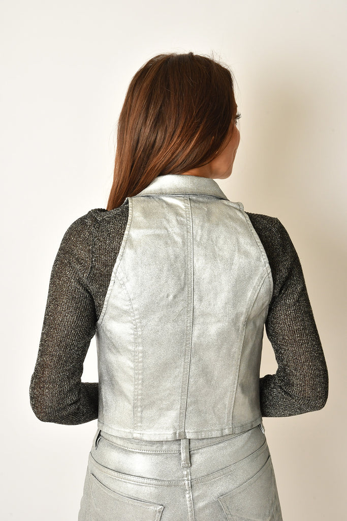 SILVER HALTER VEST