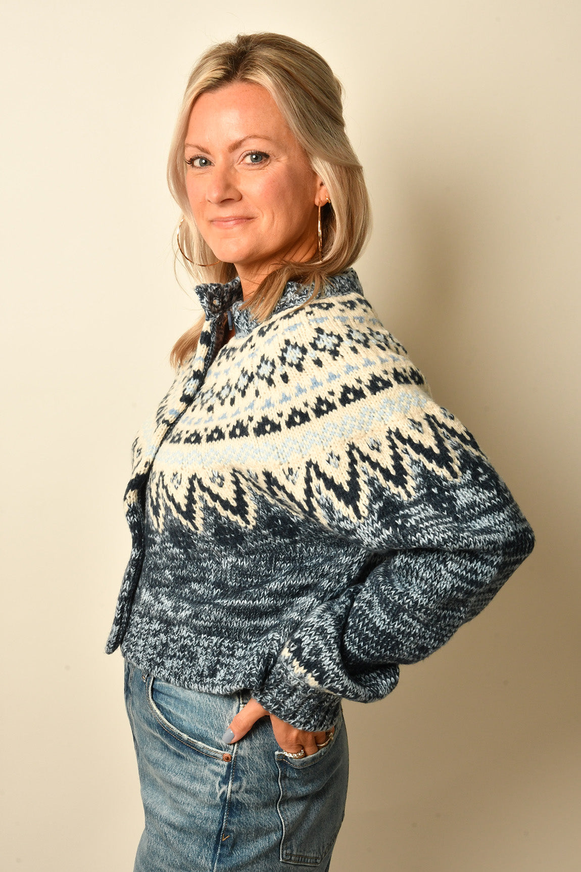 NORTH SEA FAIRISLE CARDIGAN