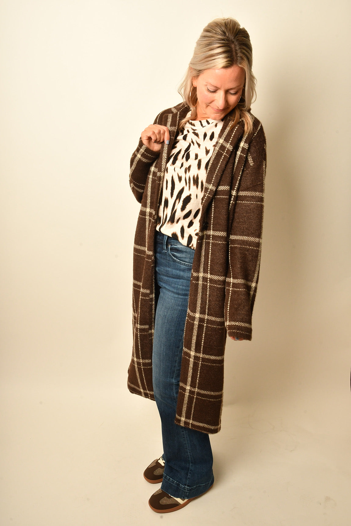 MASON PLAID SWEATER COAT