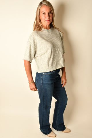 SLOAN BOXY SHORT SLEEVE SWEATER