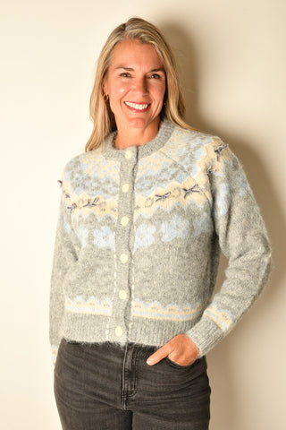 FAIRISLE BOW CARDIGAN