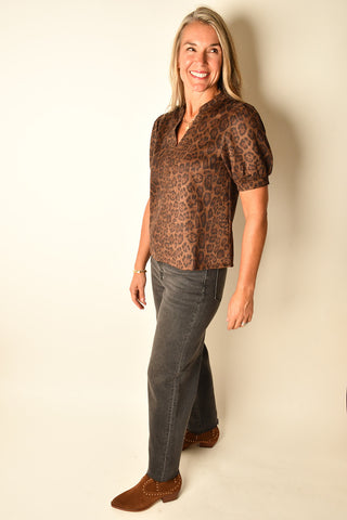 WILD LUXE LEOPARD SUEDE TOP