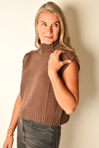 COCOA EXPOSED SEAM SWEATER VEST