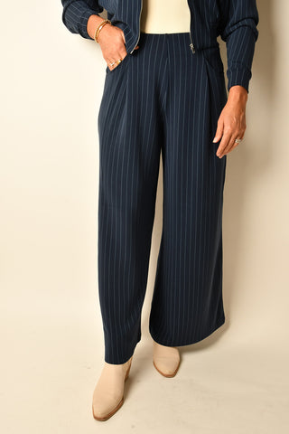 CARESSA SOFT PINSTRIPE WIDE LEG