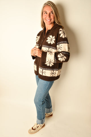 SAFFRON SHAWL NECK SWEATER