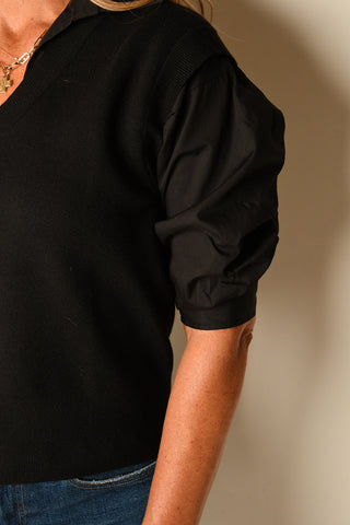 2-in-1 KNIT BLOUSE VEST DUO