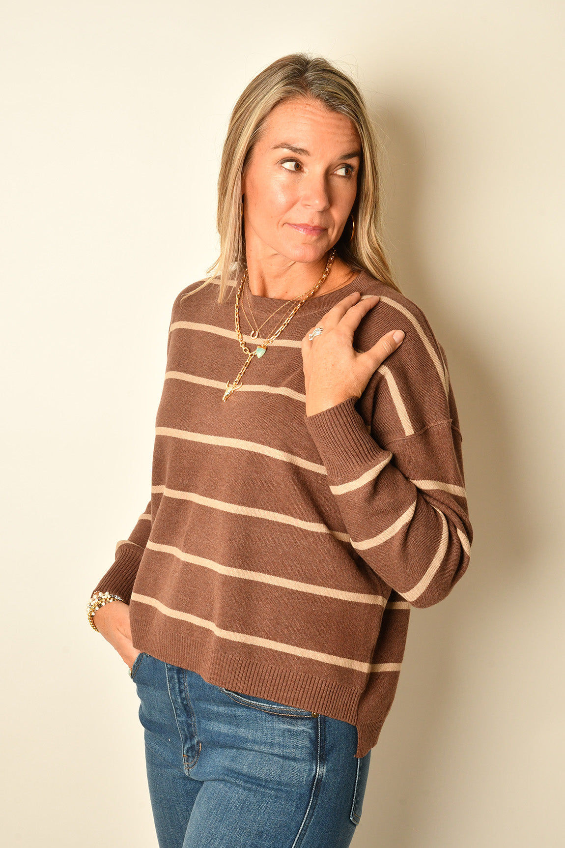 BOXY STRIPE SWEATER
