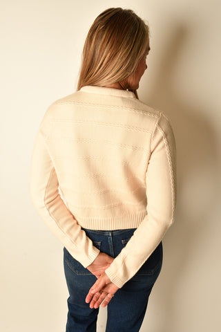 POLKA DOT NECKTIE CARDIGAN