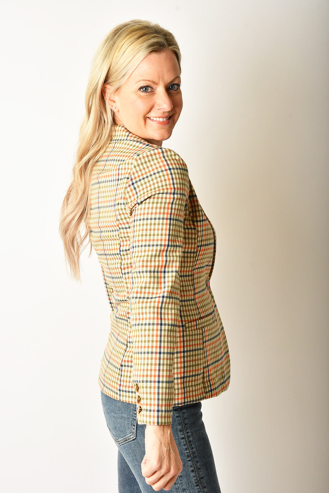 Fitted Plaid Blazer 2 Colors