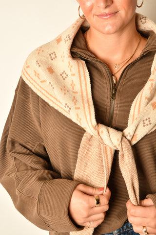 BOHO FOULARD TRIANGLE SCARF