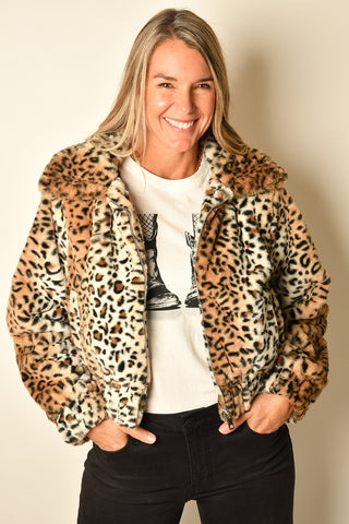 FOXY LEOPARD "FUR" JACKET