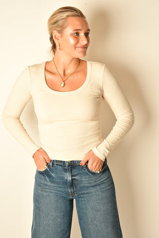 GREYSON LONG SLEEVE SCOOP TEE