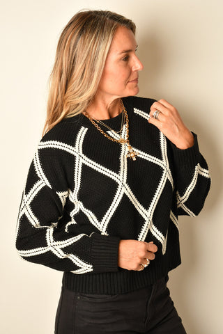 DIAMOND CHECK SWEATER