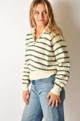 HUNTER STRIPE COLLAR SWEATER