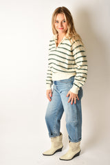 HUNTER STRIPE COLLAR SWEATER