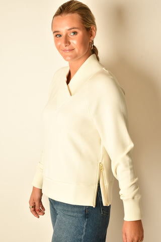 MACIE ZIP HEM SWEATSHIRT