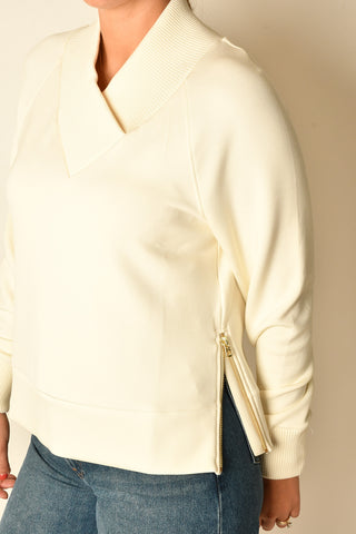 MACIE ZIP HEM SWEATSHIRT