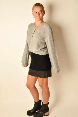 BROADWAY SUEDE LEATHER SKIRT
