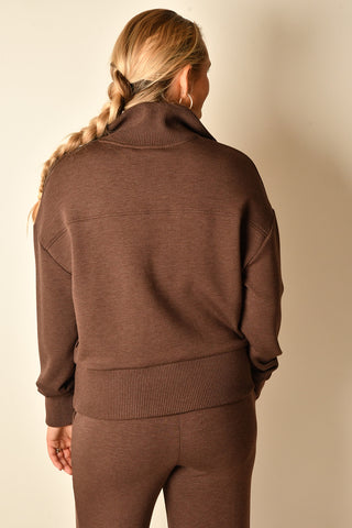 BRONYA BUTTON PLACKET SWEATSHIRT