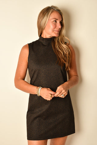 BRIAR MOCK NECK SHIFT DRESS
