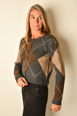 MEDINA ARGYLE CARDIGAN