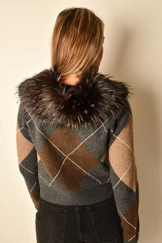 ESPRESSO "FUR" TIE-ON COLLAR