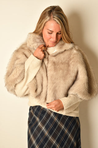 LUXE FAUX FUR PARTY CAPELET