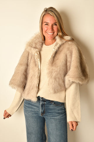 LUXE FAUX FUR PARTY CAPELET