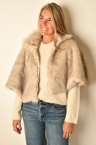LUXE FAUX FUR PARTY CAPELET