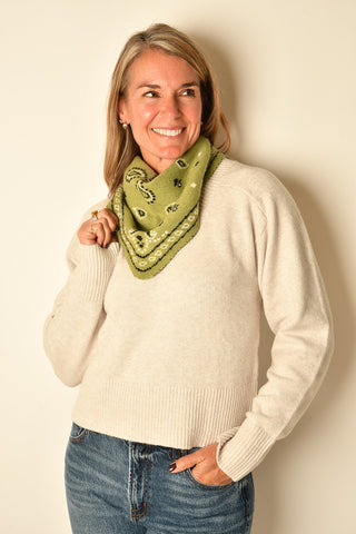 PAISLEY TRIANGLE NECK SCARF