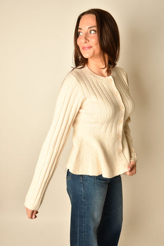 RIBBED PEPLUM SWEATER