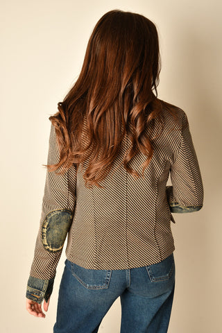 THE SOHO MIXED MEDIA DENIM BLAZER