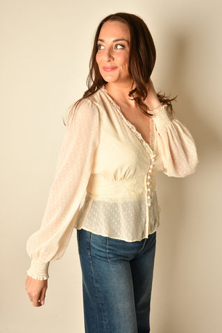 MONACO ROMANTIC PEPLUM TOP