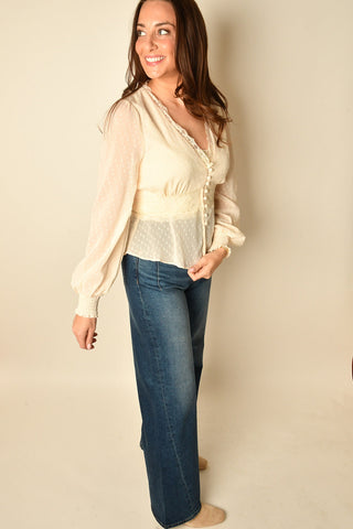 MONACO ROMANTIC PEPLUM TOP