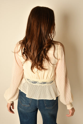 MONACO ROMANTIC PEPLUM TOP
