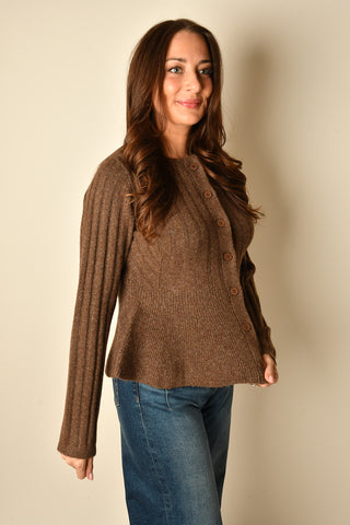 RIBBED PEPLUM SWEATER