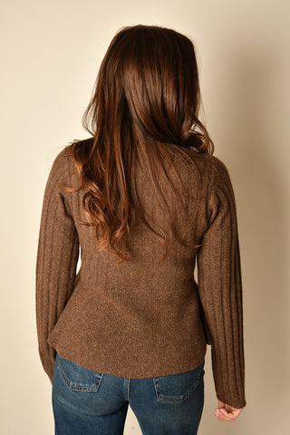 RIBBED PEPLUM SWEATER