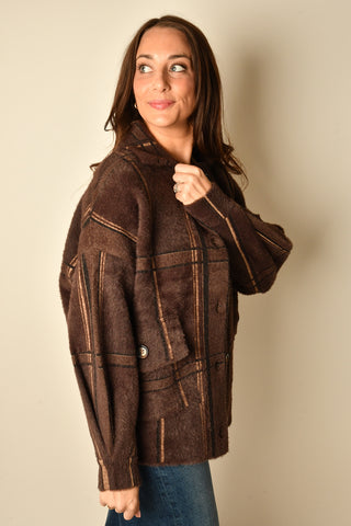 LOLA PLAID SWEATER JACKET