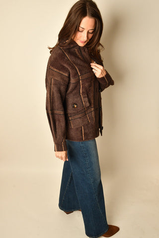 LOLA PLAID SWEATER JACKET