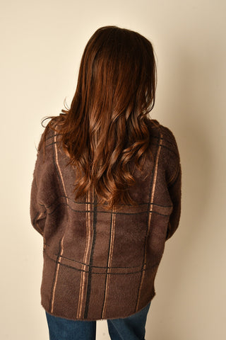 LOLA PLAID SWEATER JACKET