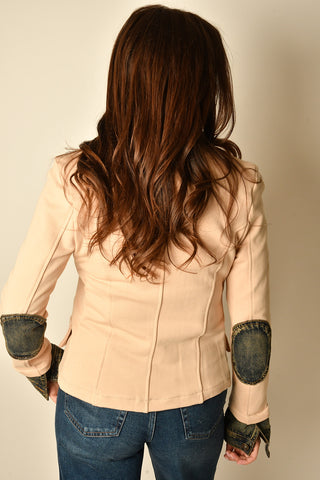 THE SOHO MIXED MEDIA DENIM BLAZER