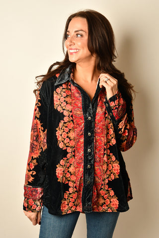 ONE NIGHT VELVET BLOUSE