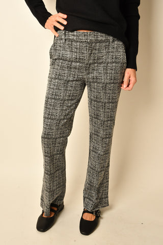 TWEED ANKLE FLARE TROUSER