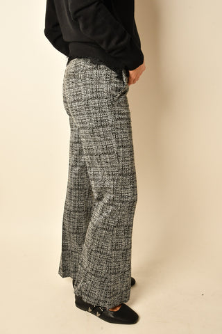 TWEED ANKLE FLARE TROUSER
