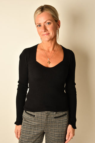 SWEETHEART NECK SWEATER