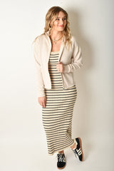 GISELE STRIPE MIDI DRESS