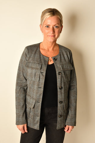 COLLARLESS FIELD JACKET