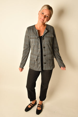 COLLARLESS FIELD JACKET